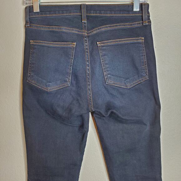 Veronica Beard Debbie 10" Skinny Side Stripe Jeans Dark Slate Wash Size 25 - Picture 7 of 12